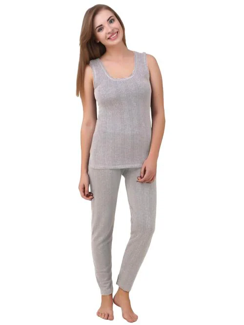 Hap Women Thermal wear-Set_Grey_XS