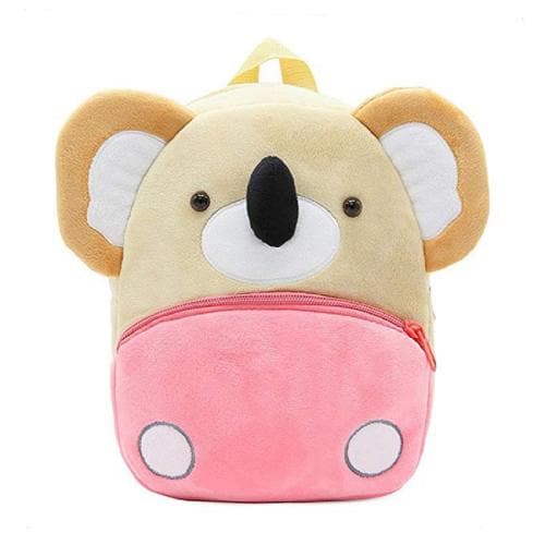Kiddiewink Cute Kid's Soft Velvet Color Animal Cartoon School Backpack Bag for Baby Boy/Girl(2-6 Years)
