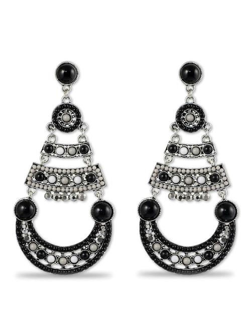 karatcart Metal Black Bohemian Long Dangle Earrings For Women JioMart