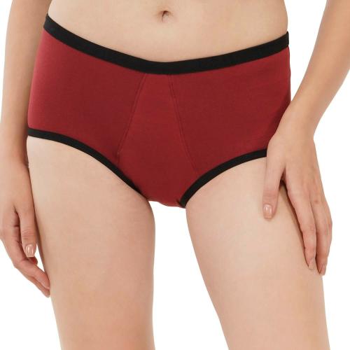 Fabpad Maroon Spandex Reusable Leak Proof Period Panties JioMart