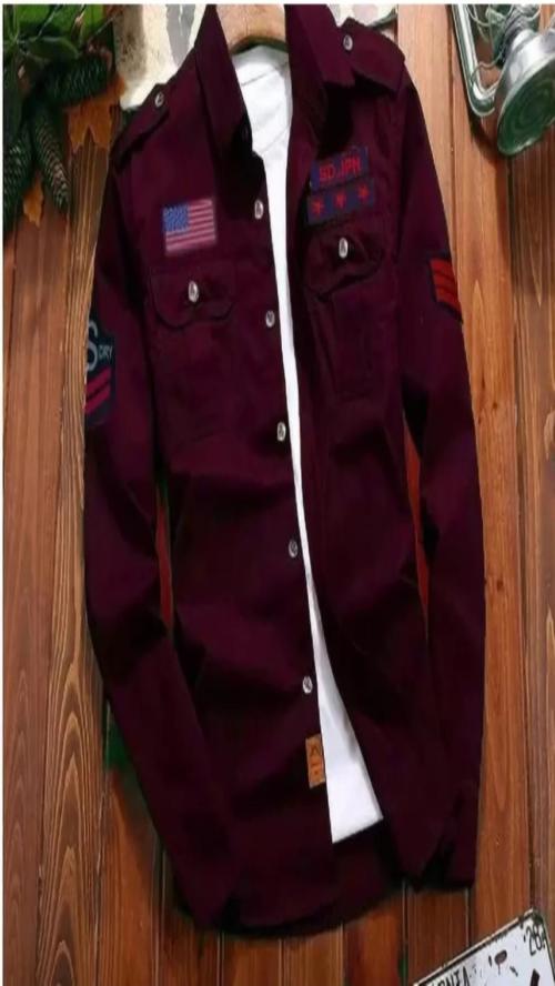 Artlook Maroon Double Pocket Shirts