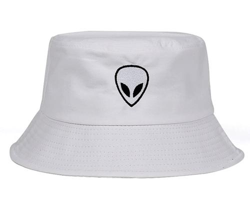 Handcuffs Unisex Cotton Hat (Bf Alien Bucket Hat_White_White_Free Size)