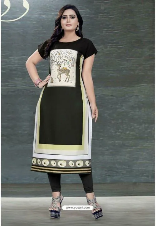 SHREE INFINITY EXPORT Women Multicolor Printed Crepe Kurta