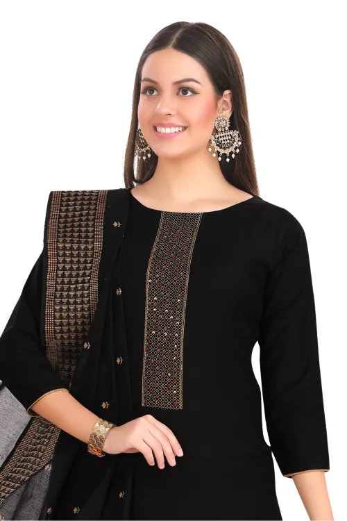 I2Q Women Rayon Kurta Pant and Dupatta Set