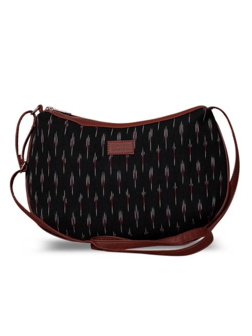 Ikat GreRed Structured Shoulder Bag Black