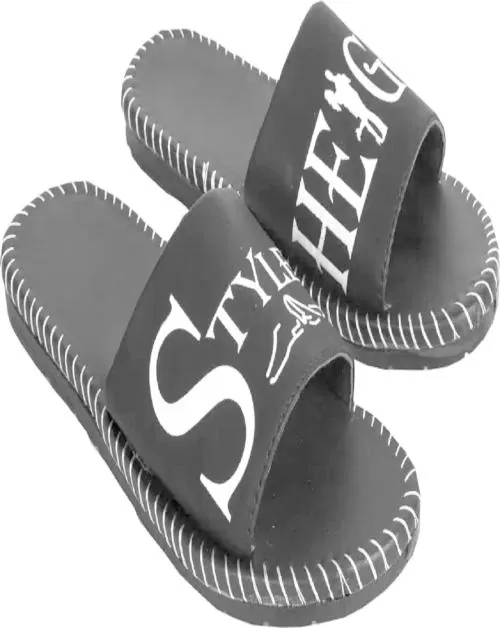 Style Height Latest Flip Flop Slides Slippers for Mens Boys, Slippers & Flip Flops Black 10