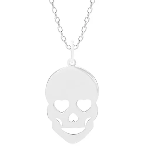 Giva Sterling Silver Love Skull Pendant With Chain For Him For Men