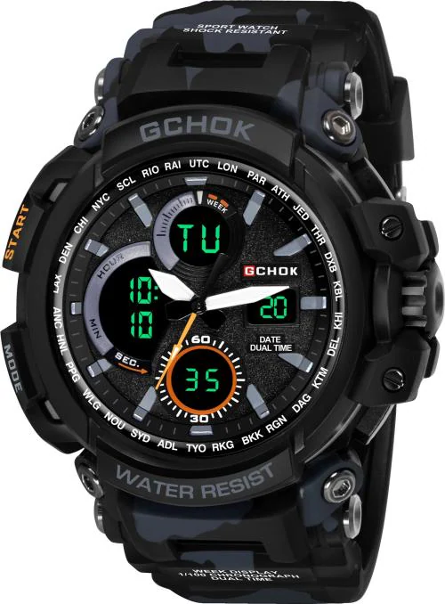 Tomi gchok analog-digital Watch - for men dual time (G-821)