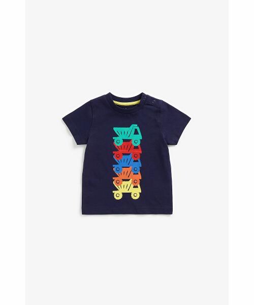 Mothercare Boys Navy Cotton Printed T-shirt