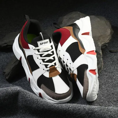 Aeonik Lightweight,Comfort,Trendy,Walking,Outdoor,Daily Use Walking Sneakers For Men (RED)