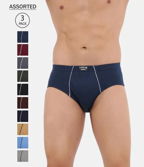 Dollar Bigboss Men's Assorted Pack of 3 Midas Under Elastic Brief