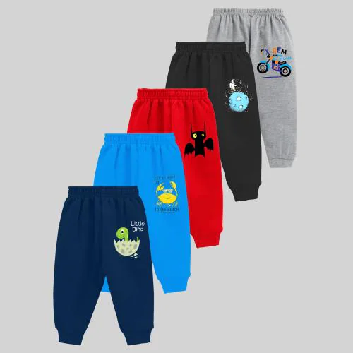 KUCHIPOO Regular Fit Baby Boys and Baby Girls Pyjamas - Pack of 5 (Multicolor, PAJ-145)