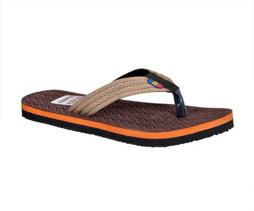 Crazy Bunny Men Tan Flip-Flops - 6