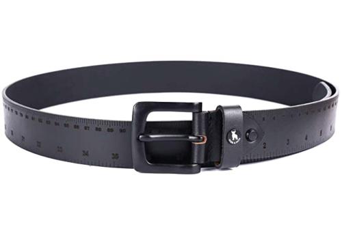 Hide And Skin Black Men Leather Scale Laser Engraving Belt