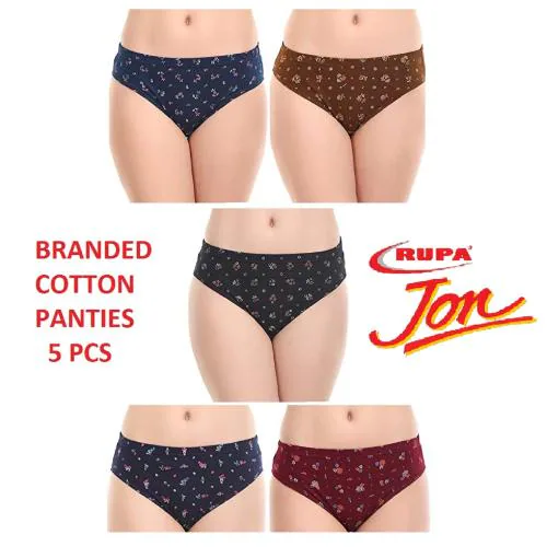 sasta sales Rupa ladies cotton printed hipster panty 5 pcs size-95