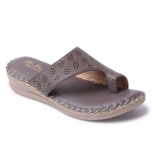 Big Bird Footwear Casual Toe-Ring Doctor Sandals for Women & Girls (Grey)