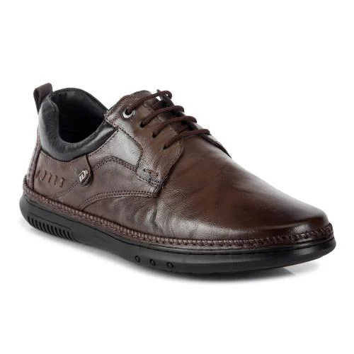 ID Men's Brown Lace-Up Dual Shade Casual Shoes