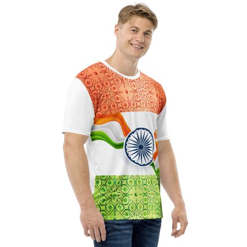 CLOTHINK HUBBoy's Half Sleeve India Tri Color Printed Round Neck T-Shirt Independence Day & Republic Day T-shirt