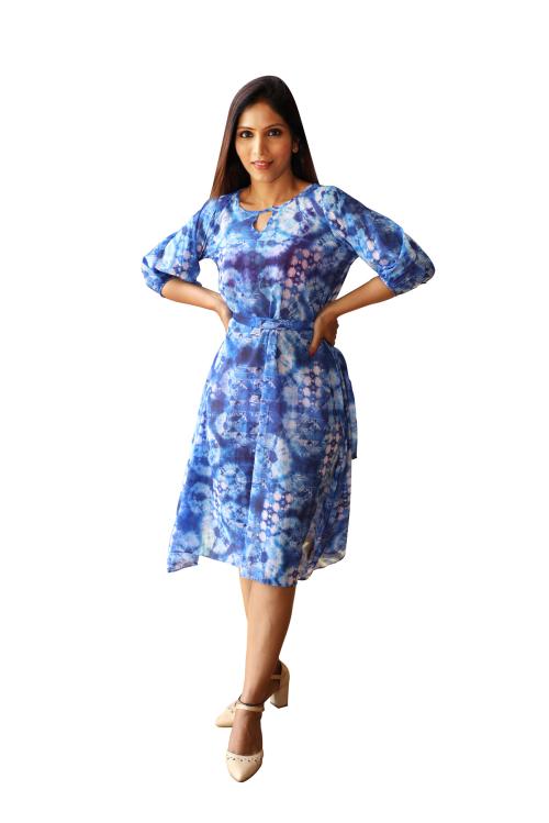 RAVI RAJORIA - Women Georgette Digital Printed Beach wear Kaftan Freesize CDZA-2-XL