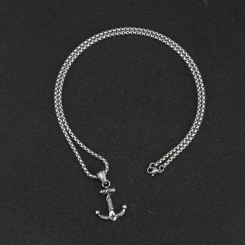 Fashion Frill Silver Chain Anchor Designer Chain Pendant For Men Boys Stylish Pendant Necklace Mens Jewellery
