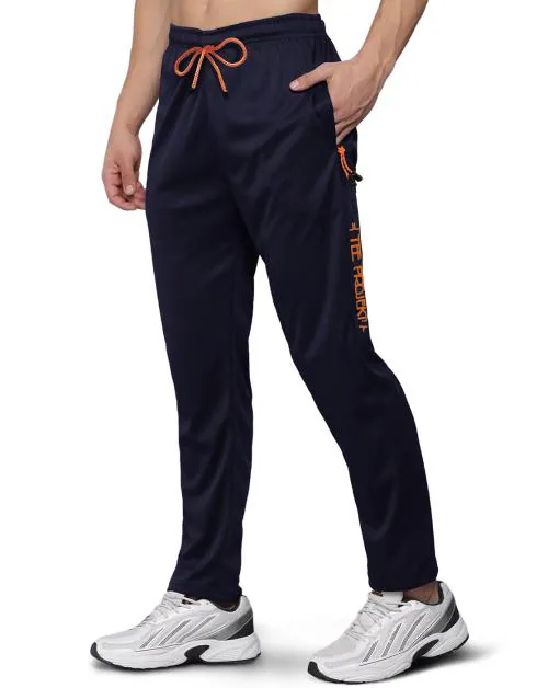 TEE PROJEKT Men Navy Blue Solid Track Pant