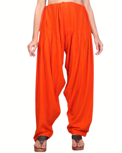 Jugaadu Style Women Rayon Solid Full Length Loose Fit Plain Dhoti Pant Patiala (Free Size) (Pack of 1)