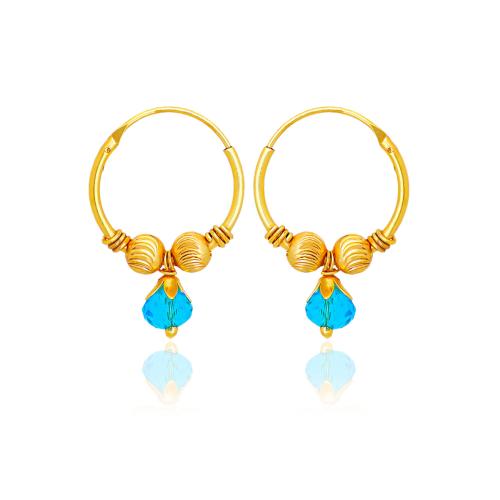 arch fashion Traditional Glod Platted Colourfull Bali Earring ERG1868 SKB