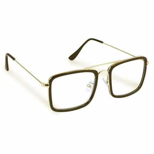 Freddy Rectangular, Retro Square clear glass frames for Boys & Girls