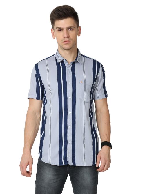 Live's Passion Casual Formal Striped Printed Half shirts for Men
