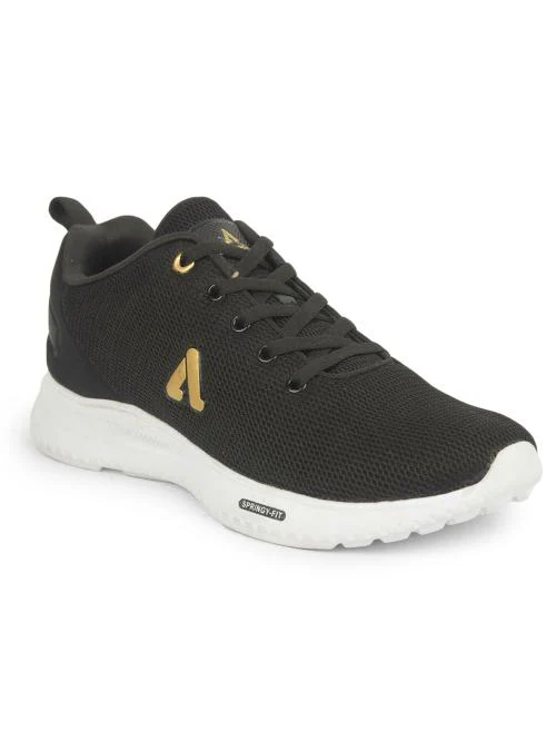 Aqualite Mens Black, Gold Running Shoes