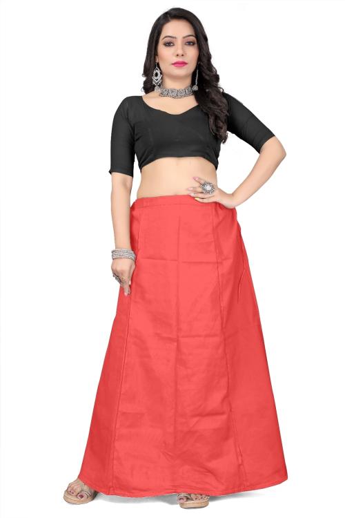 HAUTELOOK Women's Pure Cotton Petticoat with Interlock Sewing/Stiching Waist Upto 44