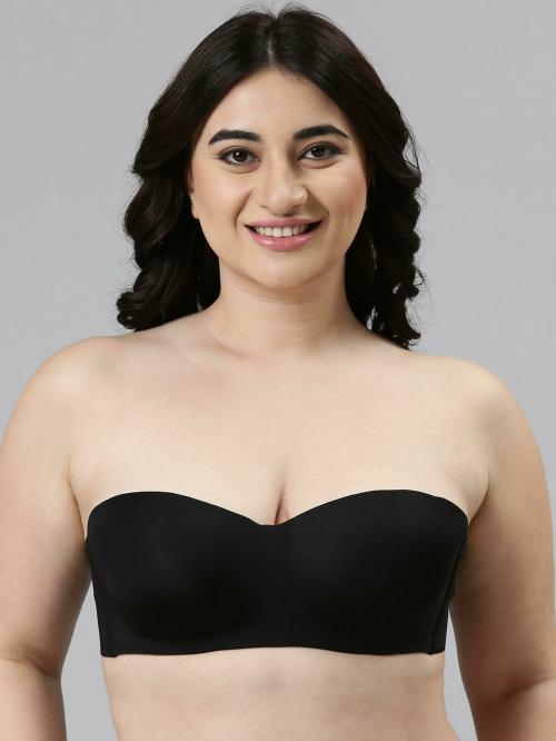 Enamor F074 Full Figure Strapless and Multi-Way Bra for Women- Medium Coverage, Padded and Wired
