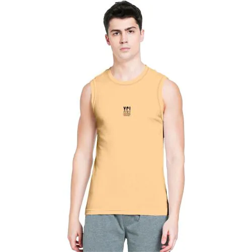 TAB91 Men's Sleeveless Sando BEIGE Colour L Size