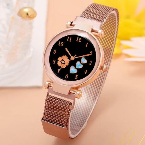 Stojira Luxury Collection Special Edition Hart Dial Rose Gold Magnetic Strap Analog Watch Strap Watch Suitable For Women