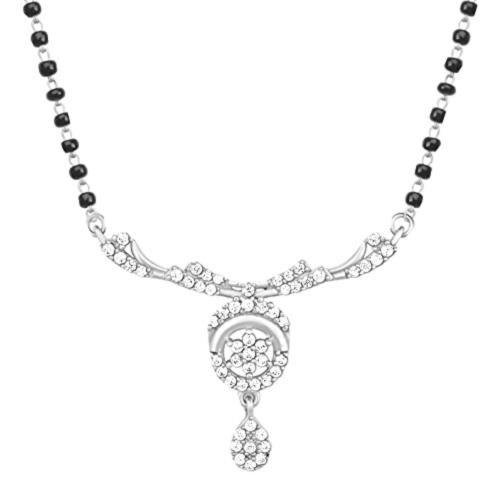 Giva Sterling Silver Full Bloom Mangalsutra For Women