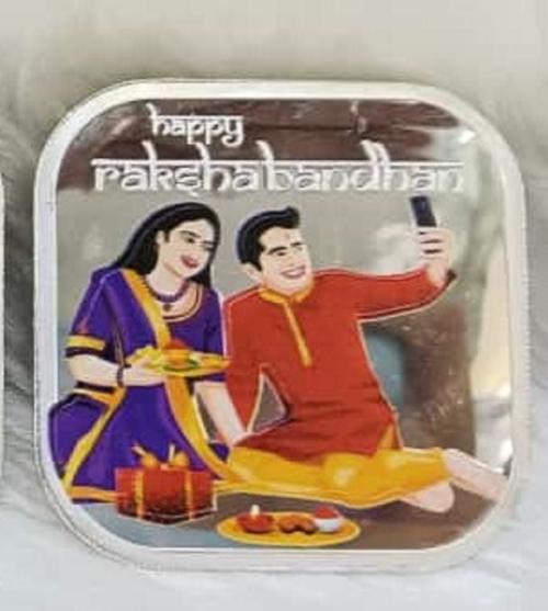 Hope Gems & Jewels 999 Pure Silver Rakshabandhan / Rakhi Coin Gift for Sister (10 Gram)