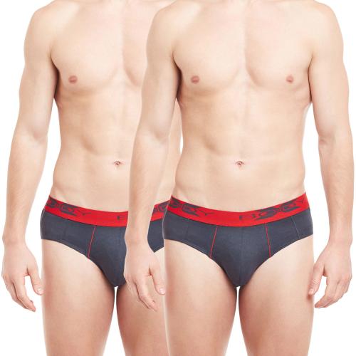BodyX Men's Solid Cotton Briefs (Pack of 2) by Bodycare- BX16B-GRML-2PCS