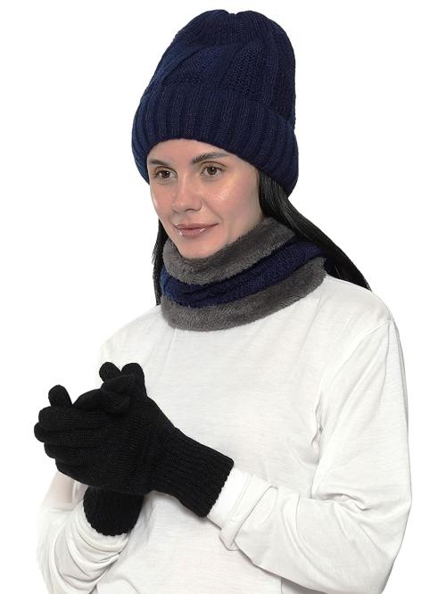 Gajraj Unisex Navy Blue Woolen Skull Cap