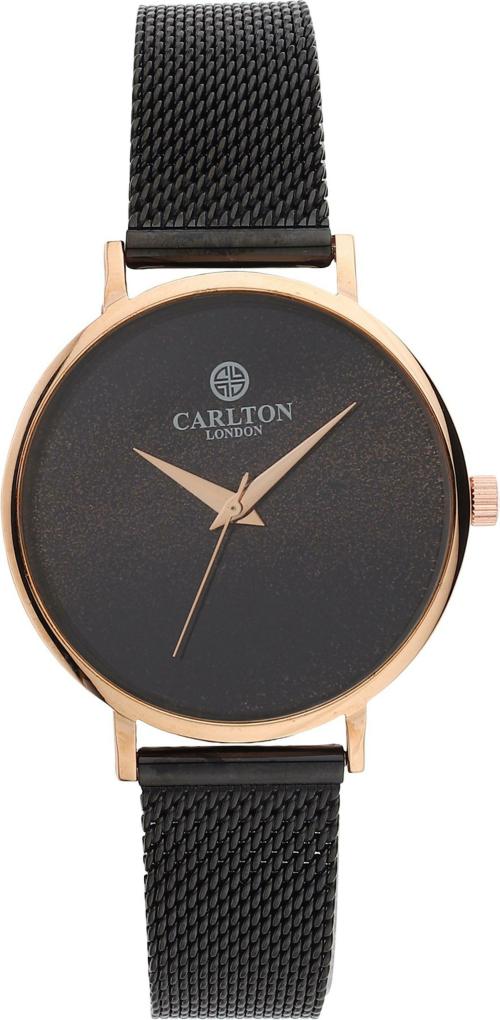 Carlton London Black Analog Watch For Women