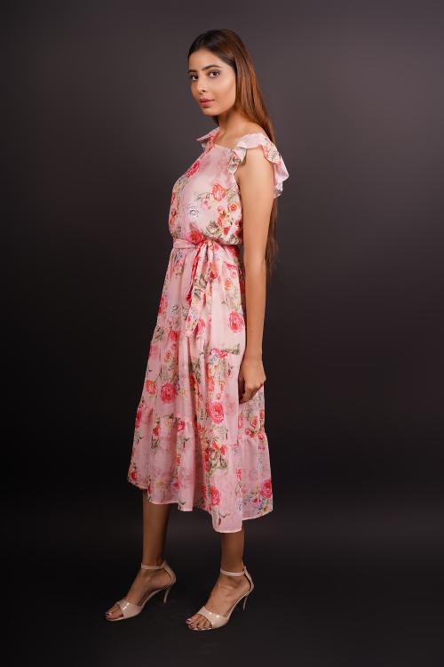 RAVI RAJORIA Georgette Digital Printed Beach Wear Designer Kaftan Multicolored Free Size for Women ACK-4-XXL