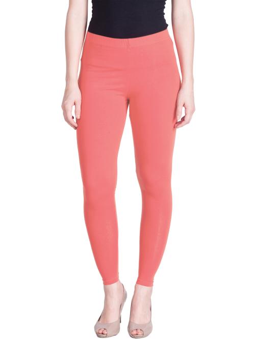 LYRA Blush Superior staple cotton Ankle Length Leggings.Look like new even after repeated washing,Suitably designed to mould any body shape perfectly.