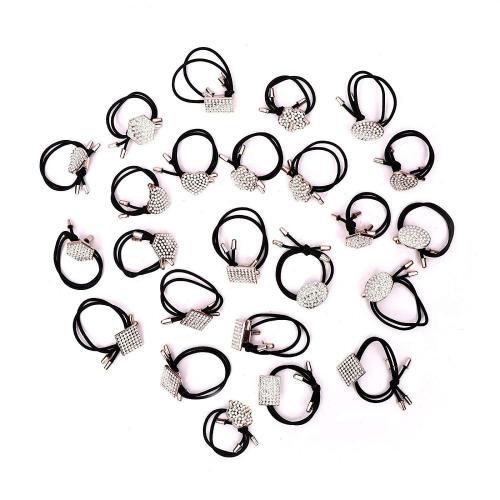 Buy HONBON Black Rubber Hair Bands Girls and Women (Pack of 24) Online