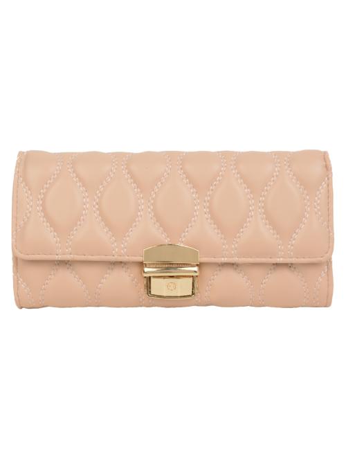 Addons quilted push button wallet