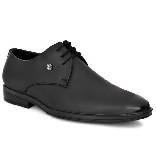 MOOCOOZIN Trendy Black Formal Shoe For Men (Black)