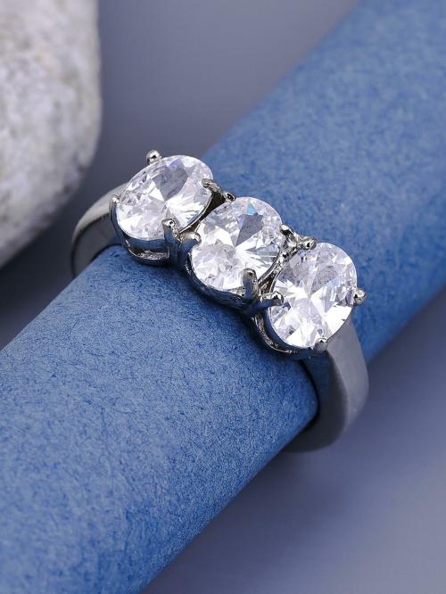 Pissara by Sukkhi Eye 925 Sterling Silver Cubic Zirconia Finger Ring For Women And Girls|with Authenticity Certificate, 925 Stamp & 6 Months Warranty