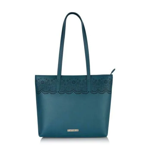 Caprese Womens Zip Closure Tote Handbag