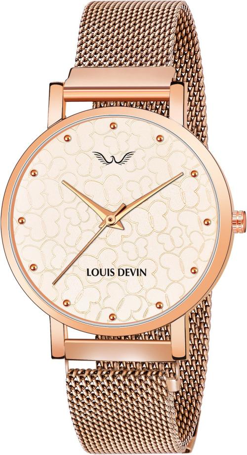 Louis Devin Analog Rose Gold Watch For Women (Ld-Rg141-Rg)