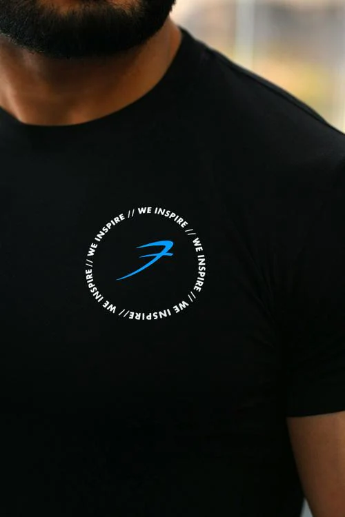 Fuaark Peak Half Sleeve Sports and Gym Tshirt Black