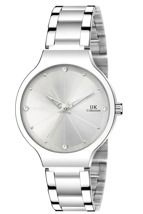 IIK Collection Analogue Pink Dial Silver Bracelet Girl's & Women's Wrist Watch -(IIK-3055W)