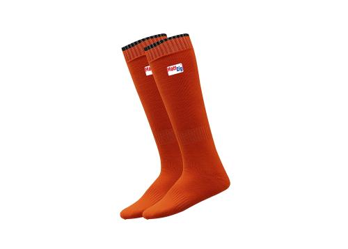 MattZig Knee High Poplin Football Socks (One Pair) - Orange